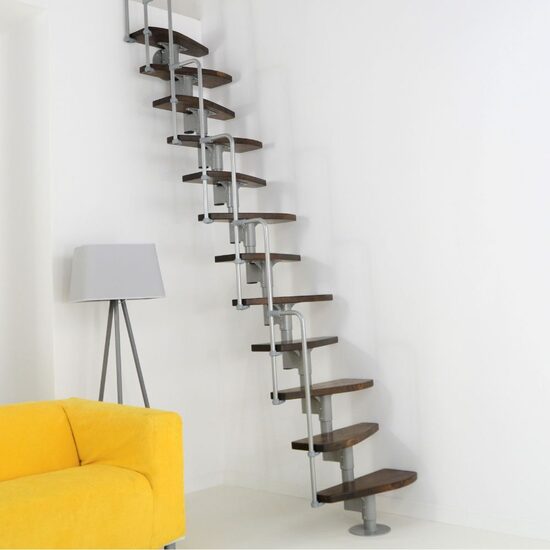 Modultrappa MONACO Minka – Silver / Valnöt